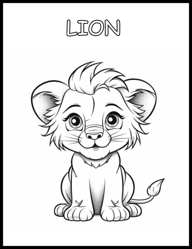lion coloring page